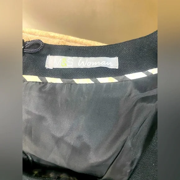 MARKS N SPENCER WOMAN FORMAL LINEN DRESS. WITH SELF STITCHING - Picture 4 of 7